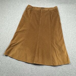 Eddie‎ Bauer A-Line Corduroy Skirt Womens 18P Vertical Seam Belt Loops 3 Pocket